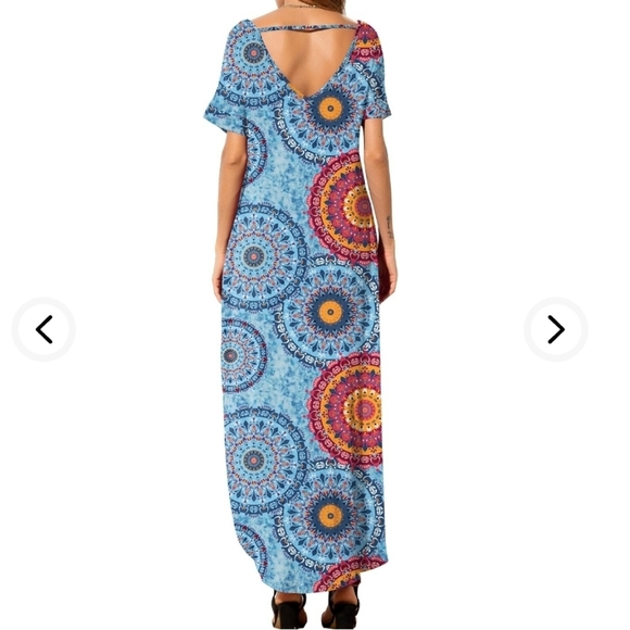 GRECERELLE Loose Fit Short Sleeve Maxi Dress Size XS - Picture 2 of 9